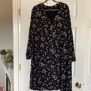 J Jill black dress with flowers